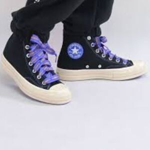 BRAND NEW CONVERSE CHUCK 70 RIBBON LACES KADIN SIYAH SNEAKER